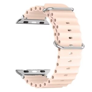 Силиконова каишка оребрена Универсална 20mm / светло розова /
